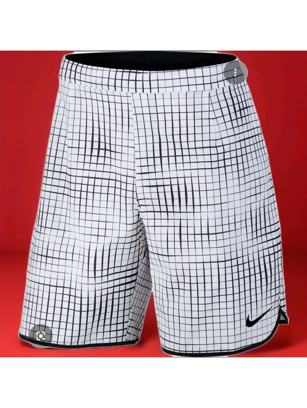 Nike Court Gladiator Printed Grid 9" Tennis Short 816056 Men Small Federer Nadal